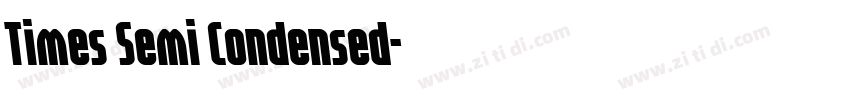 Times Semi Condensed字体转换